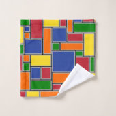 色の付いた長方形  バスタオルセット (ウォッシュタオル)