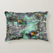 色の仮想岩、灰色からミントグリーンに勝つ アクセントクッション (正面)