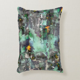 色の仮想岩、灰色からミントグリーンに勝つ アクセントクッション