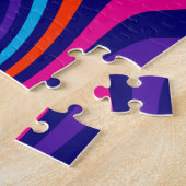 色の保付いた文字を自分の数々の好みに合わせる ジグソーパズル (側面)