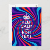 色の保渦巻きに穏やかなことわざ数々のを持つ ポストカード (正面/裏面)