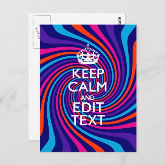 色の保渦巻きに穏やかなことわざ数々のを持つ ポストカード (正面/裏面)