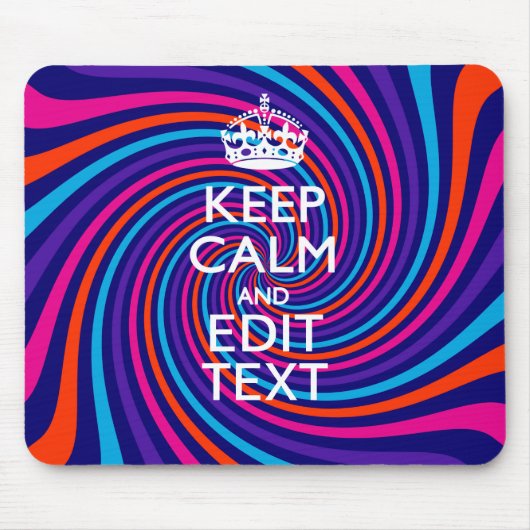 色の保渦巻きに穏やかなことわざ数々のを持つ マウスパッド (正面)