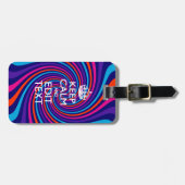 色の保渦巻きに穏やかなことわざ数々のを持つ ラゲッジタグ (正面横)