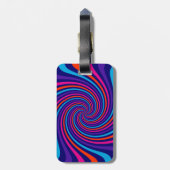 色の保渦巻きに穏やかなことわざ数々のを持つ ラゲッジタグ (裏面縦)