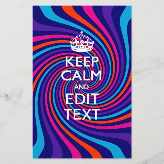 色の保渦巻きに穏やかなことわざ数々のを持つ 便箋 (正面)