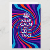 色の保渦巻きに穏やかなことわざ数々のを持つ 便箋 (正面/裏面)