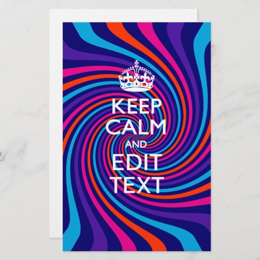 色の保渦巻きに穏やかなことわざ数々のを持つ 便箋 (正面/裏面)