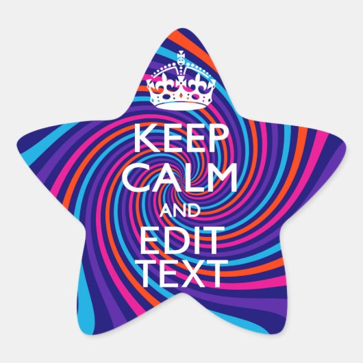 色の保渦巻きに穏やかなことわざ数々のを持つ 星シール (正面)