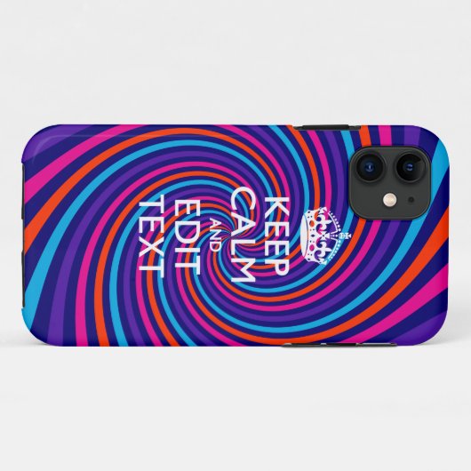 色の保渦巻きに穏やかなことわざ数々のを持つ Case-Mate iPhoneケース (裏面(横))