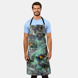 色の偽の岩は、ミントグリーンを支配して灰色 エプロン