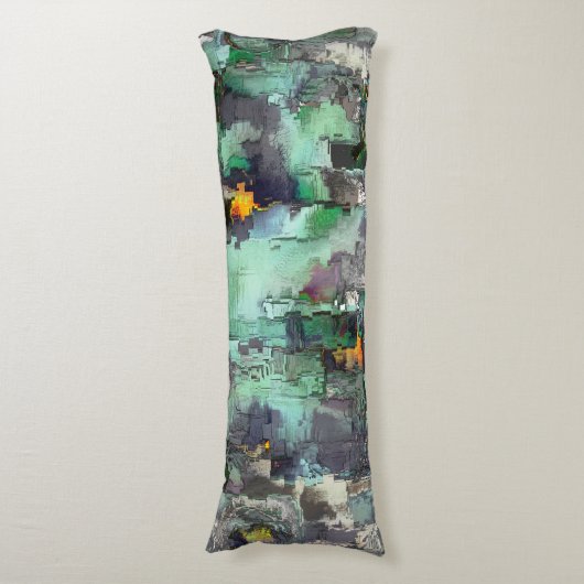 色の偽の岩は、ミントグリーンを支配して灰色 ボディピロー (正面縦)