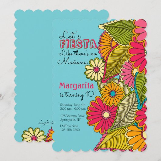 色の催しの招待状 招待状 (正面/裏面)