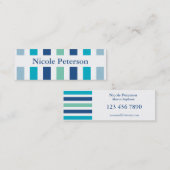 色の傾向の青いお母さん呼出し コーリングカード (正面/裏面)