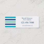 色の傾向の青いお母さん呼出し コーリングカード (裏面)