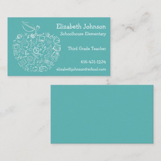 色の先生のAppleの名刺 名刺 (正面/裏面)