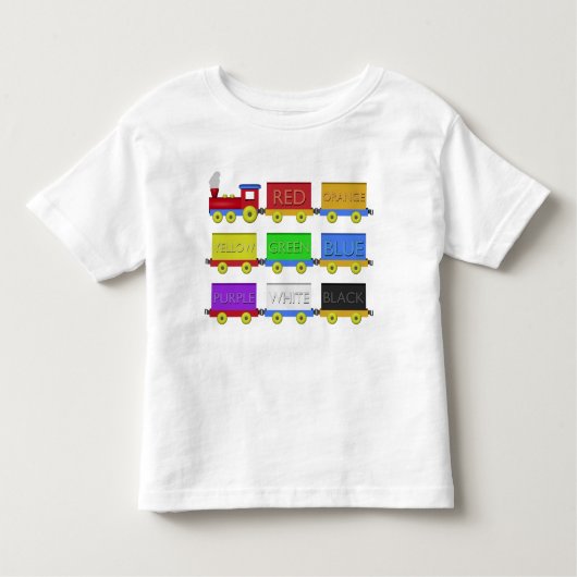 色の列車 トドラーTシャツ (正面)