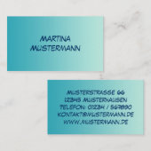 色の勾配だけ-オーシャンブルー 名刺 (正面/裏面)