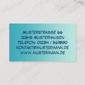 色の勾配だけ-オーシャンブルー 名刺 (裏面)