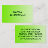 色の勾配だけ-ネオンの緑 名刺 (正面/裏面)
