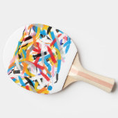 色の卓球ラケットの前向きな感情のしぶき 卓球ラケット (横)