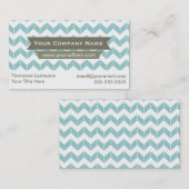 色の可変性のモダンなシェブロンの名刺 名刺 (正面/裏面)