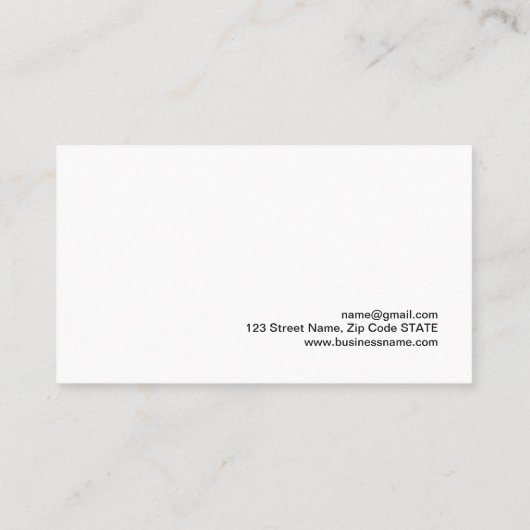 色の名刺のベビーシッターの破烈 名刺 (裏面)