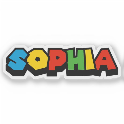 色の名前をブロック – Sophia シール (正面)
