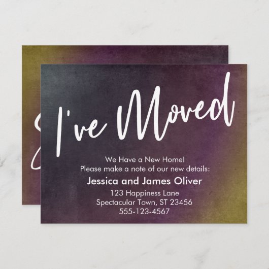 色の告知数々のを移しグランジた 招待状 (正面/裏面)