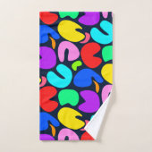 色の喜び（暗） バスタオルセット (ハンドタオル)