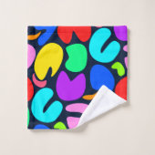 色の喜び（暗） バスタオルセット (ウォッシュタオル)