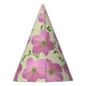色の園遊会の甘いピンクの花 パーティーハット (裏面)