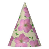 色の園遊会の甘いピンクの花 パーティーハット (左)