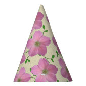 色の園遊会の甘いピンクの花 パーティーハット (右)