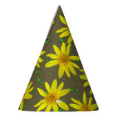 色の園遊会の黄色の花 パーティーハット (左)