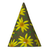 色の園遊会の黄色の花 パーティーハット (右)