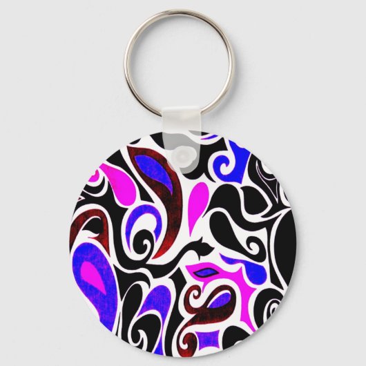 色の変え悪いレトロ旋回 キーホルダー (正面)