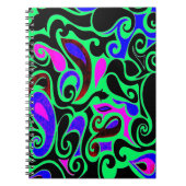 色の変え悪いレトロ旋回 ノートブック (正面)