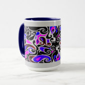 色の変え悪いレトロ旋回 マグカップ (正面左)