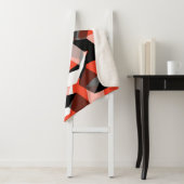 色の変わった部分を持つ多数の六角形、明るい赤 シェルパブランケット (インサイチュ)