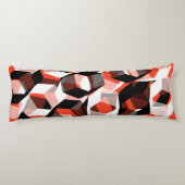 色の変わった部分を持つ多数の六角形、明るい赤 ボディピロー (裏面)