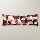 色の変わった部分を持つ多数の六角形、明るい赤 ボディピロー (正面)