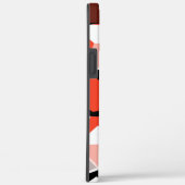 色の変わった部分を持つ多数の六角形、明るい赤 Case-Mate iPhoneケース (裏面 / 右)