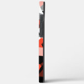 色の変わった部分を持つ多数の六角形、明るい赤 Case-Mate iPhoneケース (裏面 / 左)