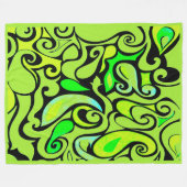 色の変わり悪いレトロ旋回 フリースブランケット (正面(横))