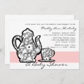 色の変わる赤ちゃんシャワーティー 招待状 (正面/裏面)