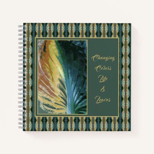 色の変パーソナライズされた更Autumn Leaf Journal ノートブック (正面)