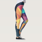 色の変化におけるホログラフィックジオメトリ形状 レギンス (右)