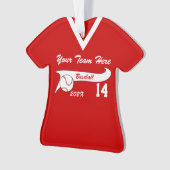 色の変化を伴う野球ジャージー オーナメント (正面)