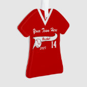 色の変化を伴う野球ジャージー オーナメント (正面)